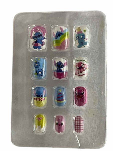 Дитячий набір накладних нігтів Stitch красивий манікюр для дівчаток S123 фото