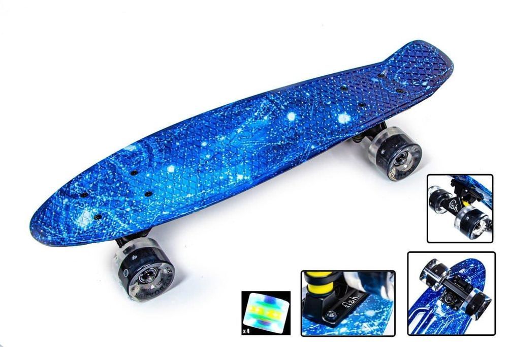 Penny Board "Spice", колеса з поліуретану світяться під час катання 1343176866 фото