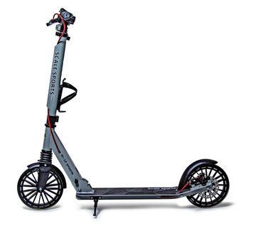 Дитячий самокат Scale Sports SS-23 для підлітків і дорослих Сірого коліру з дисковим гальмом і LED-ліхтариком 1574663948 фото