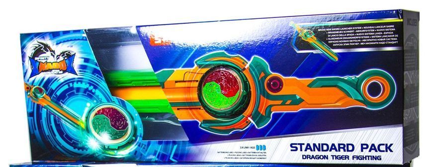 Набір Infinity Nado S6 з пусковим мечем зі світловими ефектамиA01-A04 зеленого колір 927401350 фото