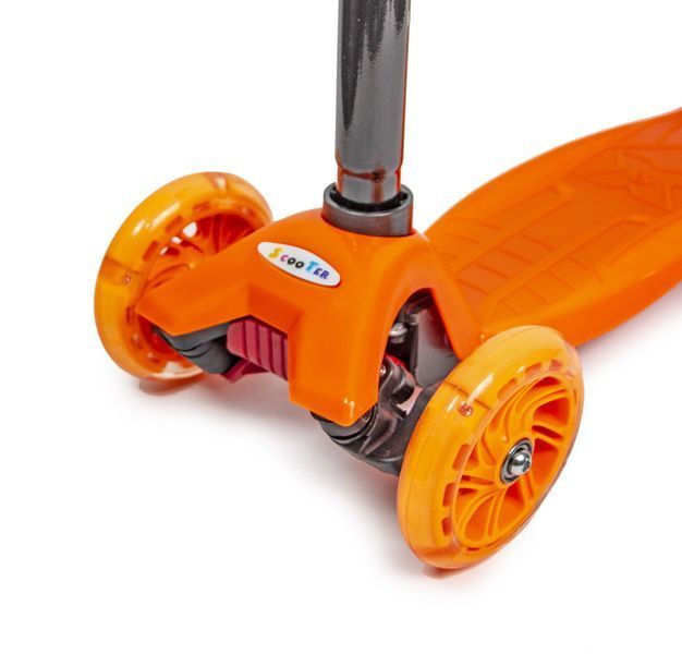 Дитячий самокат максі Orange колір колеса з підсвіткою 1453732955 фото