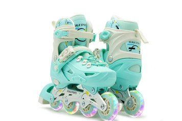 Дитячі ролики Scale Sports LF 605 Мятний колір розмір 38-41 401416663 фото